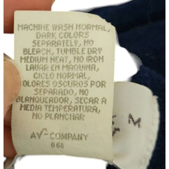 Vintage 70s Vanity Fair Zip Velour House Coat Robe Womens Size M Navy Blue - Picture 10 of 10